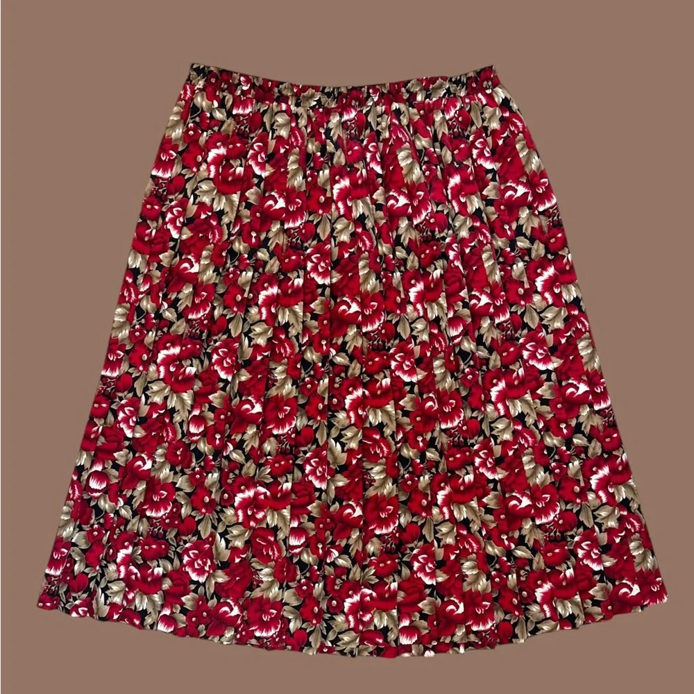 Vintage Volup Leslie Fay Women's Petite Floral Dress Size 16WP - Picture 9 of 15